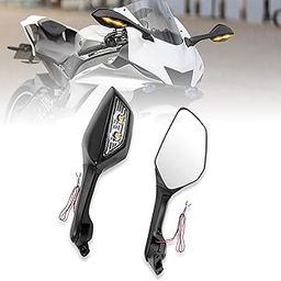 MIKANIX R15 V3, V4 & M Bike Adjustable Rear View Side Mirror with Turn Signal Led Indicator for All Fairing Bikes-24