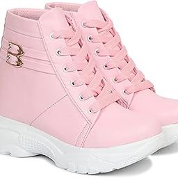 Women Fashion Comfortable Leather Material PVC Rubber Sole Outer Mesh Lace-Up Anti-Slip Water Resistant Outdoor Sports Shoes-image-4