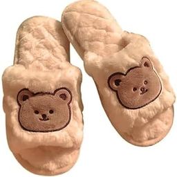 Warm Slipper for Women's Fur Flip Flops Winter Fashion Slipper for House & Bedroom Slides Home Indoor Outdoor Sandals-image-43