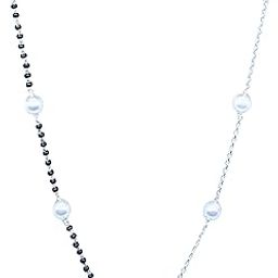 Trendy Silver Mangalsutra with Pearl for Women | 18 Inch Lightweight Chain | Traditional Design | Ideal for Everyday Use or Gifting on Wedding, Engagement, or Valentine’s Day-image-38