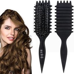 ECVV Bounce Curl Define Styling Brush -Premium Curly Hair Brush, Wet & Dry Detangler, Essential Tool for Shaping & Perfecting Your Curls(Color: BLACK)-image-69