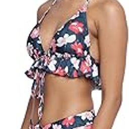 Cannanore Halter Neck Frill Tankini Top with High Waist Panty Two Piece Tankini Set for Women Swimwear Beachwear-image-46