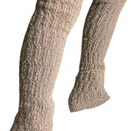 Ice Figure Skating Leg Warmers Soft over Knee for Winter Practicing Training Beige | Sporting Goods-picture-26