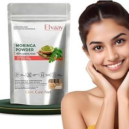 Elvaay Pure Moringa Body Scrub Powder, Natural Body Exfoliating and Polishing Scrub, 100g-image-54