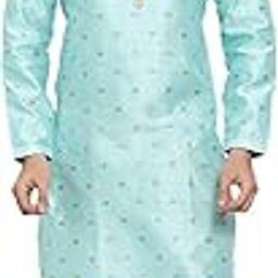 Men's Silk Printed Kurta & Churidar Pyjama Set-image-1