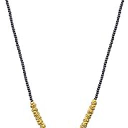 One Gram Gold Plated Jewellery Mangalsutra Tanmaniya Nallapusalu Necklace For Women and Girls-image-79