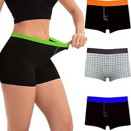 Women's Long Leg Full Coverage Boyshort Underwear Cotton Bloomer Briefs Hipster Under Dress Under Skirt Boy Leg Panties Combo Pack Multicolor-picture-42