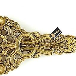 Two Moustaches 7 Inches Brass Sheshnag Design Five Oil Wick Pooja Spoon, Antique Yellow, Standard, Pack Of 1-29