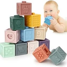 Soft Building Blocks - Educational, Learning Funny Baby Sensory Stacking Blocks for Toddlers, Kids, Boys, Girls - Number, Shapes, Animals, Fun Color - Chewing Toys - Bath Toys - for 0 1 2 3 4 5 Years-25