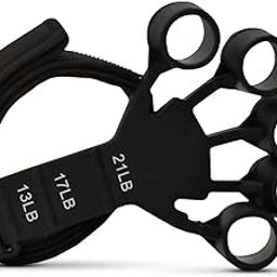 Q DEVICES Finger Gripper Strength Trainer,Hand Grip Strengthener, Extension Exerciser Gripper Band for Wrist Training,Non-slippery Grip with 3 Resistance Level-image-3