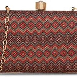 Gwalior Weaves Motif Printed Women's Jute Handcrafted Multicolor Clutch-4