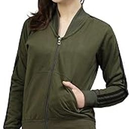 Women Cotton Full Zipper Sweatshirt Fleece Jacket for Winter-image-57