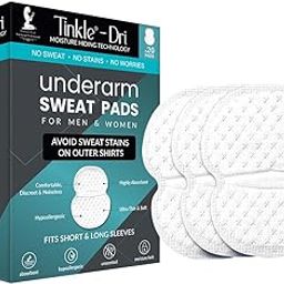 Tinkle Dri Disposable Fresh Underarm Sweat Pads for Men & Women, 20 Pads (Pack of 1), Extra Large, Underarm Armpit Sweat Perspiration Pads Shield Adhesive Garment Dress Guards Sweat Free & Odor Free-56