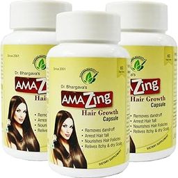 Bhargav Ayurveda I Amazing hair Capsule | Hair Growth | Arrest Hair Falls | Prevent Premature Graying | Regrow Scalp Hair | Strengthen Hair | Dense & Black Hairs | Nourishes Follicles |60 Capsules (Pack of 1)-image-6