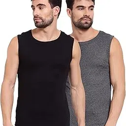 sporto Men's Round Neck Solid Vest, Premium Super Soft Cotton, Ultra Light (Combo Pack)-picture-48
