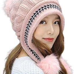 Women Winter Beanie | Warm Knit Beanie for Women | Stylish Winter Hat for Women | Fleece-Lined Beanie |Women’s Pom-Pom Beanie, Ladies’ Outdoor Beanie-image-59