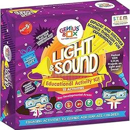 Genius Box - Play some Learning STEM Toy for 5+ Year Age: Light and Sound DIY,Activity Kit, Learning Kit, Educational Kit,Multicolor, Wood;Paper 15 Activity Kit-21