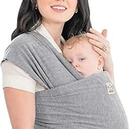 KeaBabies Baby Wrap Carrier By Keababies - All-In-1 Stretchy Baby Wraps - Baby Sling - Infant Carrier - Babys Wrap - Hands Free Babies Carrier Wraps|Great Baby Shower Gift (Classic Gray)-14