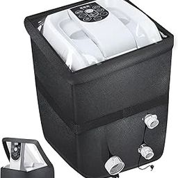 Hot Tub Spa Heater Pump Cover with Plush Lining, Upgraded PU Leather Inflatable Hot Tub Pump Cover with Zipper Opening and Transparent PVC Top Window for Multiple Hot Tub Spa Heater Pump(Cover Only)-11