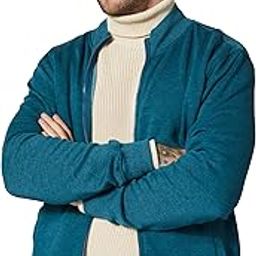 Men Cotton Blend High Neck Fleece Sweatshirt-image-95