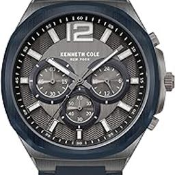 Quartz Chronograph Grey Dial Silicone Strap Watch for Men-NEKCWGO2104903MN-picture-53