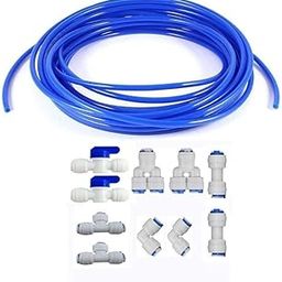 SAHAJ SALES RO Spare Parts 1/4" RO Pipe Tube Fittings For Water Purifier + 2 Nos, Ball Valve + Y Connector + L Connector, Multi-Color-image-60