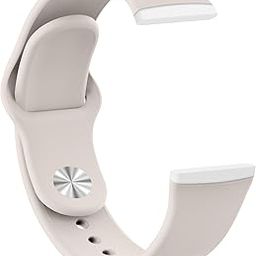 Tobfit Silicone Band for Fitbit Versa 3 4 Fitness Tracker,Soft Sport Strap for Fitbit Sense Fitness Tracker (Watch Not Included), Adjustable Wristband with Metal Buckle for Men Women-54