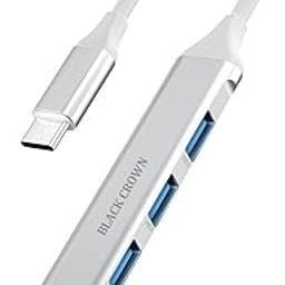 BLACK CROWN USB C Hub Multiport Adapter with 4 USB Ports High Speed 3.0 USB Hub for Laptop Type C Hub for Tablet C-Type Smartphones Extender with Multi Port for Laptop (Pack of 1)-image-76