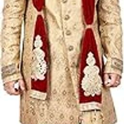 Men's Velvet Stole for Groom/Dupatta for dulha/Sherwani Stole for Weeding and Religious Occastion-image-96