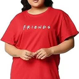 bewakoof Women Cotton Letter Print Relaxed Fit T-Shirt-picture-4