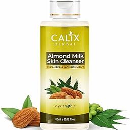 Calix Herbal Almond Milk Skin Cleanser | Help In Removes Dead Skin Cells, Remove Make Up From The Skin, Dry & Dehydrated Skin | Antiseptic Skin Cleanser Lotion For Men & Women All Types Of Skin –60ml-18