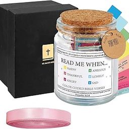93 Pcs Bible Verse Jar, Gift Box and Ribbon Bow and Bible Verses in a Jar about Bible Gifts for Bible Vers Christian Gifts for Muslims People-image-43