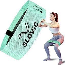 Slovic Resistance Band [5-12 Kg] | Fabric Resistance Band for Workout at Home & Gym | Anti-Slip Exercise Band for Legs, Butts & Gutes | Gym Equipment for Home Workout | Loop Band for Fitness-12