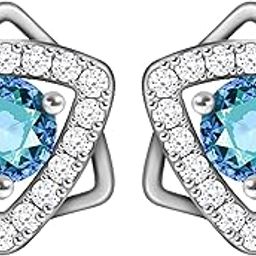 925 Silver Aqua Blue Star Earrings | Gifts for Girlfriend, Gifts for Women and Girls | With Certificate of Authenticity and 925 Stamp | 6 Month Warranty-image-78