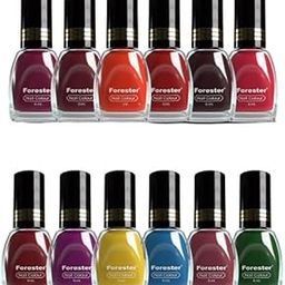 Forester Nail Art Combo Of 12 Quick Drying Long Lasting Shine Nail Polish For Women Girls (6 ML) - F61 62-image-32