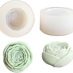 UKIYO international® - Round Rose Bud Shape Candle Molds for Candles Making Moulds Silicone Topping Flower Mold Wax Melts Resin Art Crafts Chocolate Cake Fondant Gumpaste Small Size-image-79