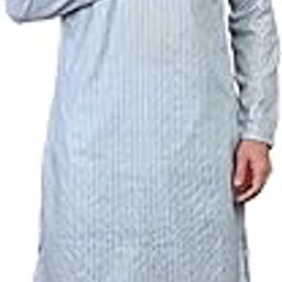 Cotton Men’s Kurta Pajama Set (Plain Self)– Long Sleeve Indian Ethnic Wear – Traditional Kurta with Pajama for Wedding, Festive, Party, Casual Wear-picture-23