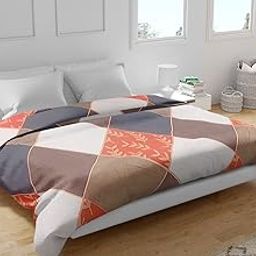 Bansal Yarn Checkered Multicolor Printed Soft Glace Cotton Duvet Cover II Razai Cover II Quilt Cover for Single Bed Size with Zipper (Dohars) 90x60 inch-image-79