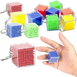 12pcs 3D Maze Puzzle for Kids, Cube Puzzle Key Chain for Kids, Suitable Birthday Party Gifts Desk Decoration Stress Relief Supplies Puzzle Enthusiast-image-41