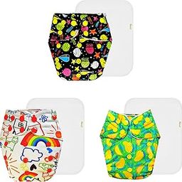 Dumbledo Premium Cloth Diaper with Cotton Insert (Pack of 3) | Hypoallergenic | Leakproof | Quick Dry | Worry-Free Diapering | 3 Months – 3 Years | Unisex Baby-image-18