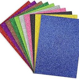 10 Colorful Glitter Foam Sheets for Art & Crafts Color Sheet for Projects, Classrooms Scrapbook Gift DIY Cutters Card Party Decoration-image-91
