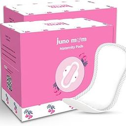 Juno Mom Lochia Maternity Pads | Super Absorption and Disposable Pads| After Delivery for Women | Sanitary Pads | Pack of 7, Set of 2 Box-image-48