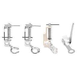 FIKLOTA 4-Piece Large Metal Darning/Free Motion Presser Foot Set for Low Shank Singer, Brother, Janome, Juki, and More Sewing Machines - Include Close Toe, Open Toe, Quilting Foot and Embroidery Foot-image-53