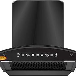 Surya Kitchen Chimney SS60 Net-2024 New in 60cm with Features Auto Clean, LPG Sensor, Wave Sensor Black-picture-2