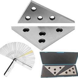 UpAmcarker Precision Angle Block Set Solid Angle Plate Set, 30-60-90 Degree&45-45-90 Degree Machinist Tools Milling Ground Gauge Angle Gage Inspection Block Set (2 Pcs Triangle Angle Block)-picture-10