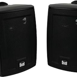 Dual LU43PB 100 Watt 3-way Indoor/Outdoor Speakers in Black (Pair)-12