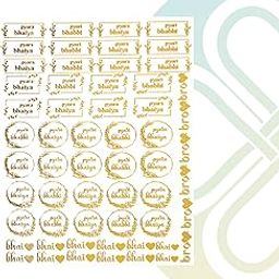 A6 Rakhi 2.0 Joy Art Sticker | Premium Golden Color Sticker Sheet for Resin Art & DIY Craft | Self Adhesive & Easy to Use-image-75