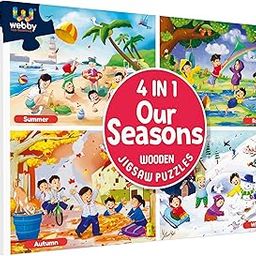 Webby 4 in 1 Wooden Season Puzzle Toy for Kids | Set of 4 Jigsaw Puzzle, 35 Pieces Each-7