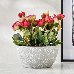 Home Centre Gloria Bloom Artificial Peony Flowers in Paper Mache Pot-image-31
