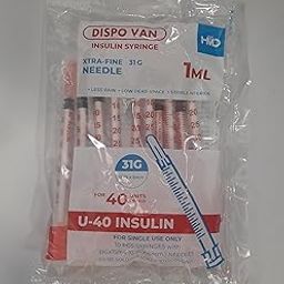 Dispovan 1ml U40 insulin syringe (1 pack= 10 units)-25